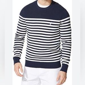 Nautica Striped Cotton Sweater - Size Small